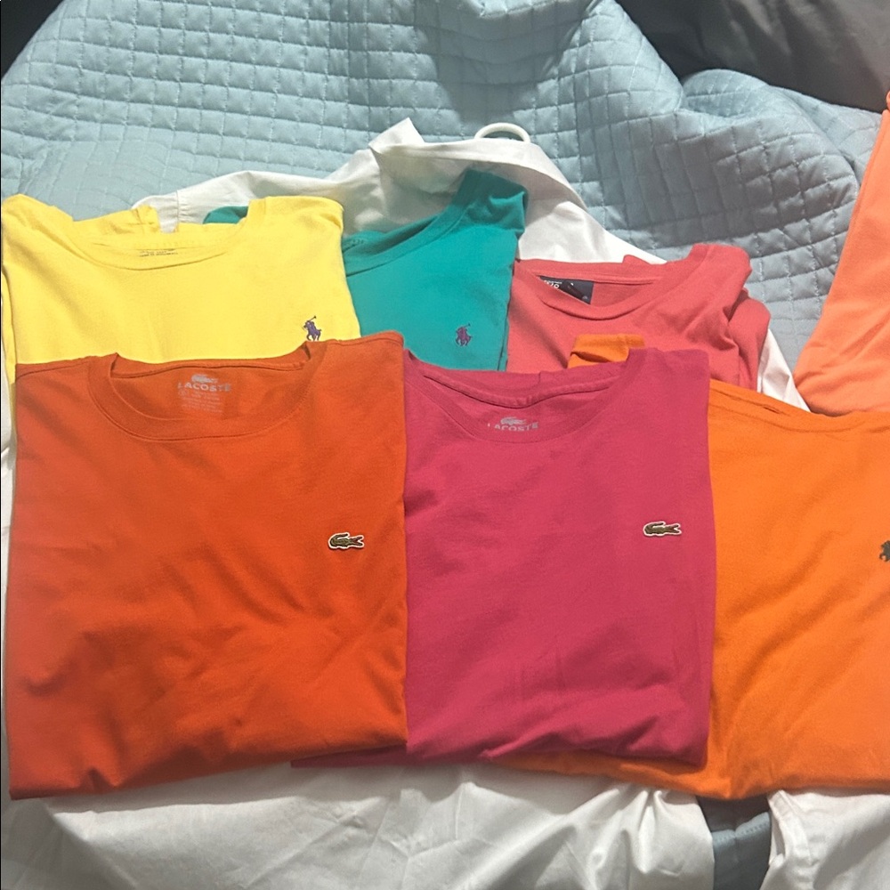 Lacoste Short Sleeve Tees - Orange, Pink, Yellow, Green
